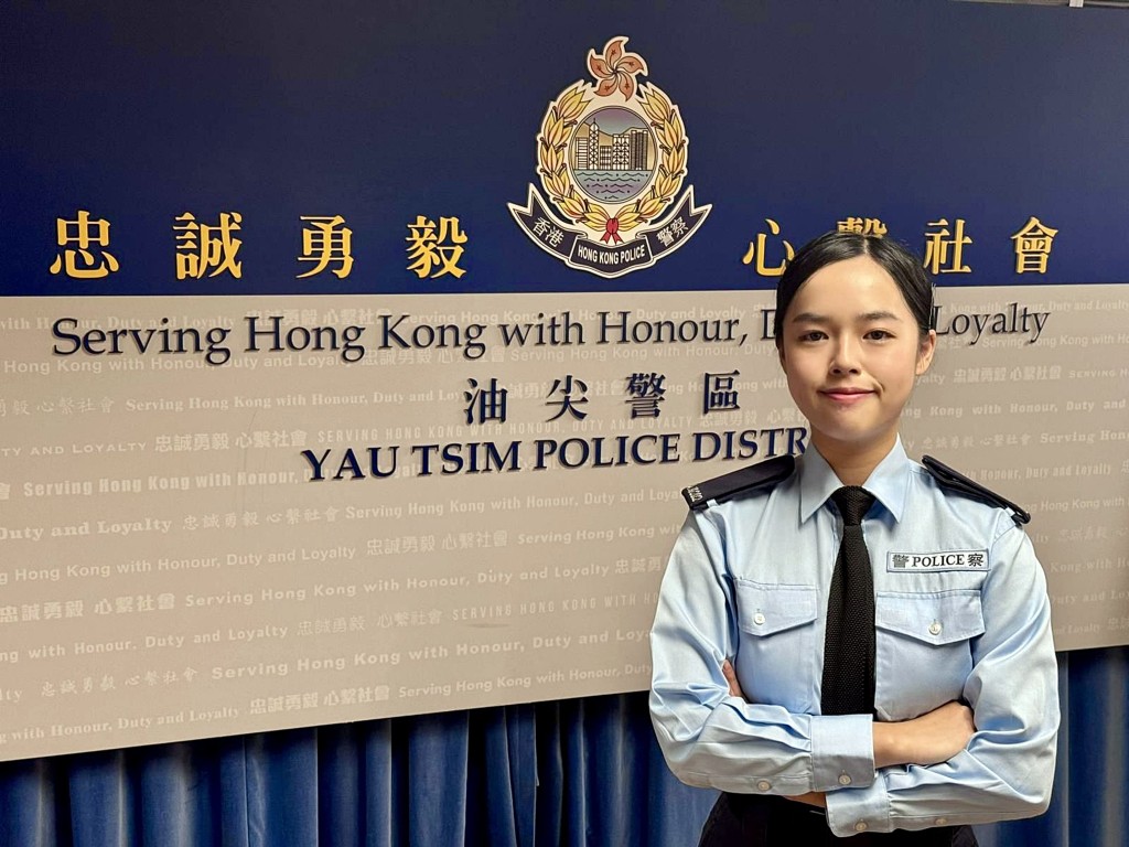 参加少年警讯逾4年的大学生何驭心，去年透过“辅警大学生计划”加入辅警队，实践维护法纪、服务市民的理想。