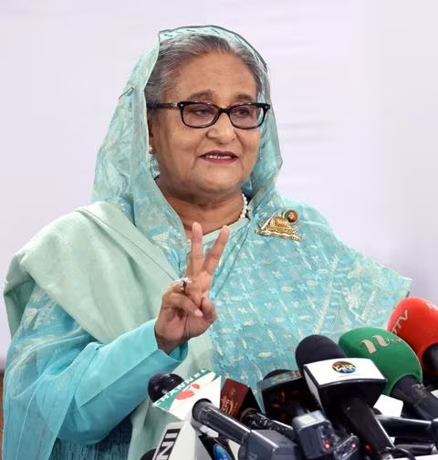 孟加拉反對派抵制投票下，總理哈西娜在無真正對手下第五度勝選。路透社  