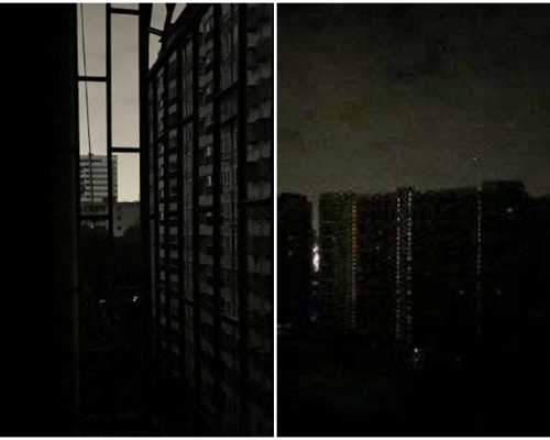 廣東省廣州多區深夜突然發生無預警大停電。網圖