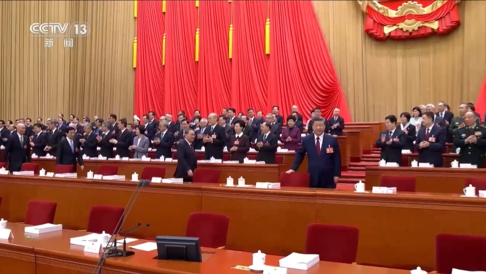 全國人大會議今日開幕。央視截圖