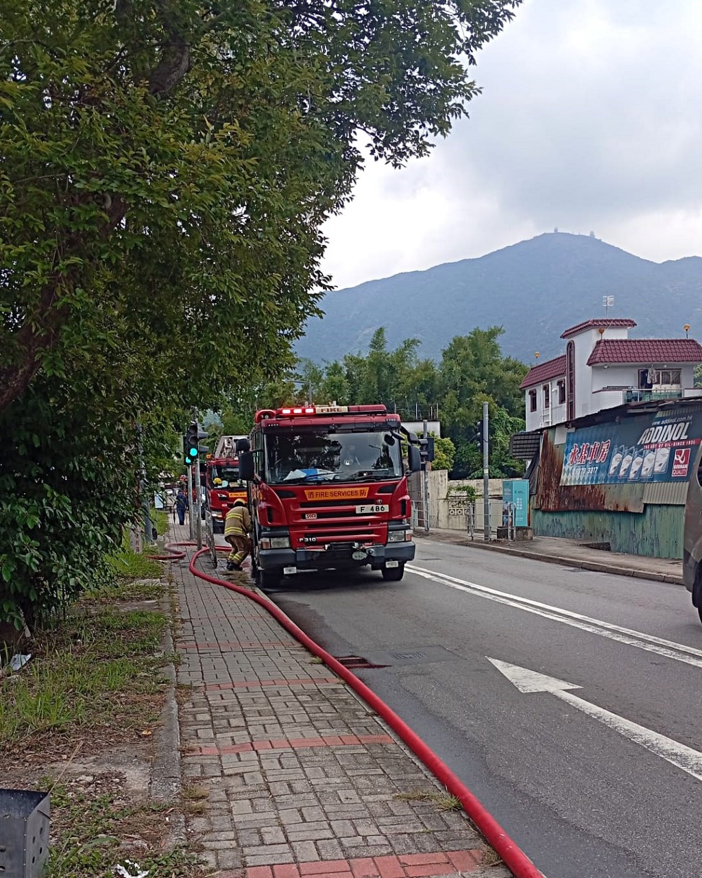 消防到場撲救。李靜儀議員提供