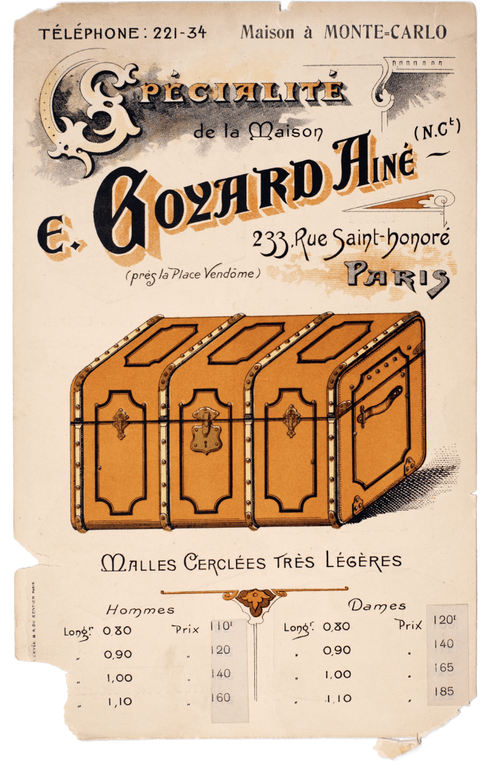 Goyard的品牌歷史可追朔至1792年，當時由Pierre-Francois Martin以「Maison Martin」為名，在巴黎創立一間專門製造箱具、櫥櫃以及包裝盒的店舖。