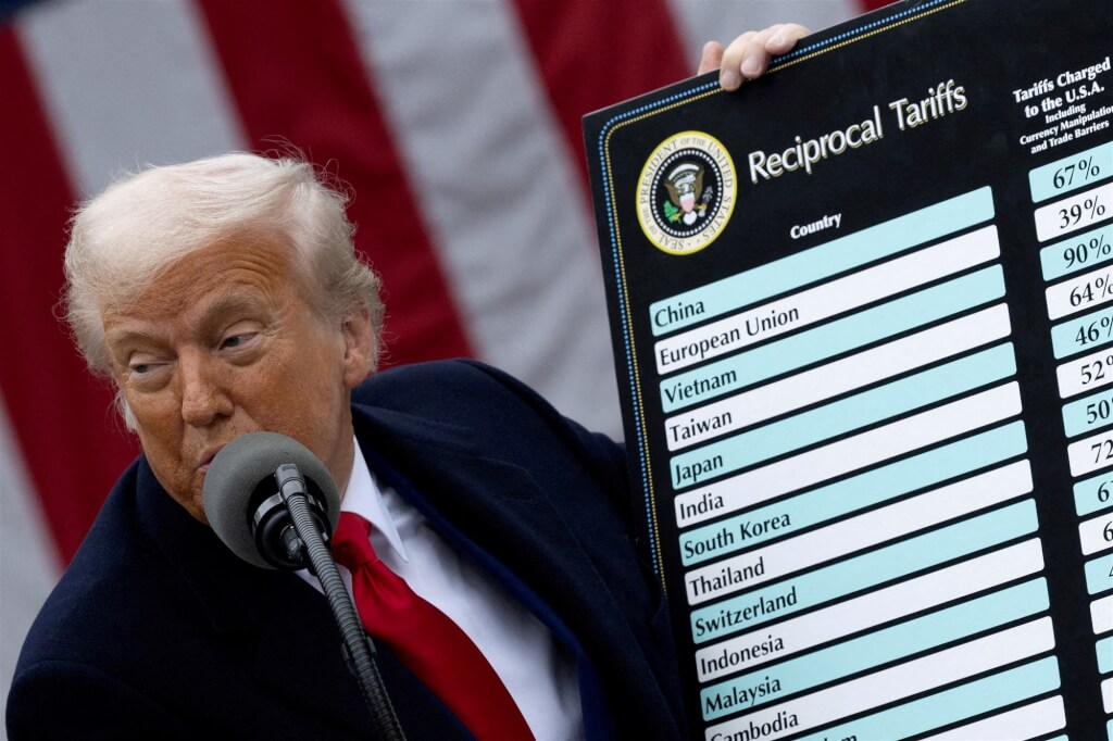 特朗普去年4月宣布對各國開徵對等關稅。路透社