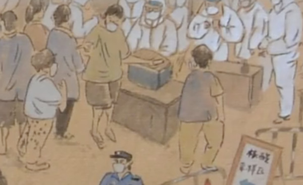 佛山版「核酸檢測上河圖」。網圖