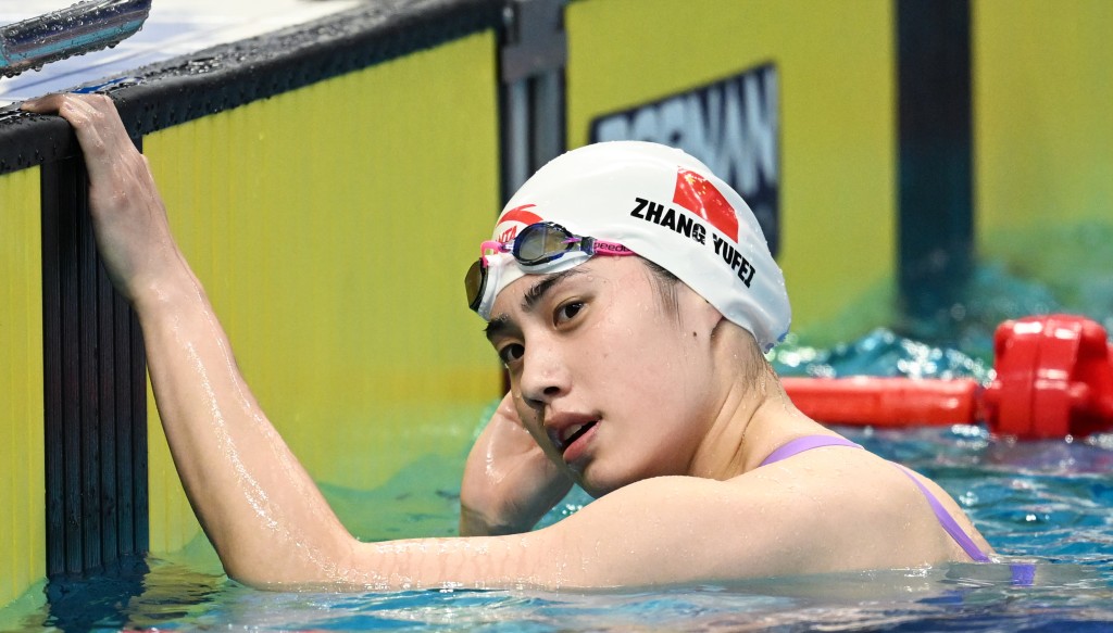張雨霏為國家隊取得今屆杭州亞運游泳項目首面金牌。新華社