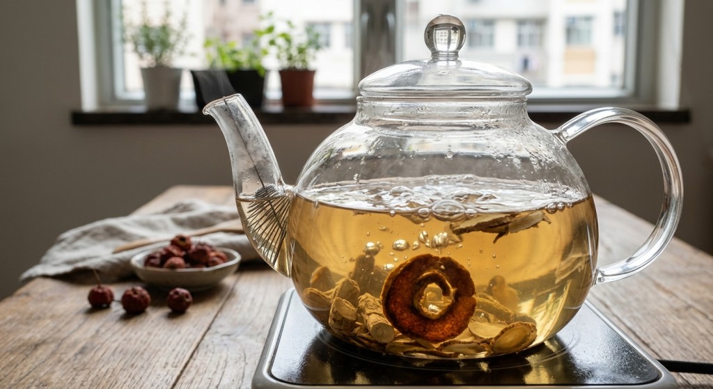 飲用小兒健脾茶預防「生積」。（AI生成示意圖）