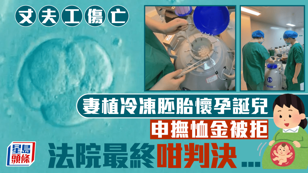 丈夫死後妻植冷凍胚胎誕兒 法院:算遺腹子可獲撫恤金