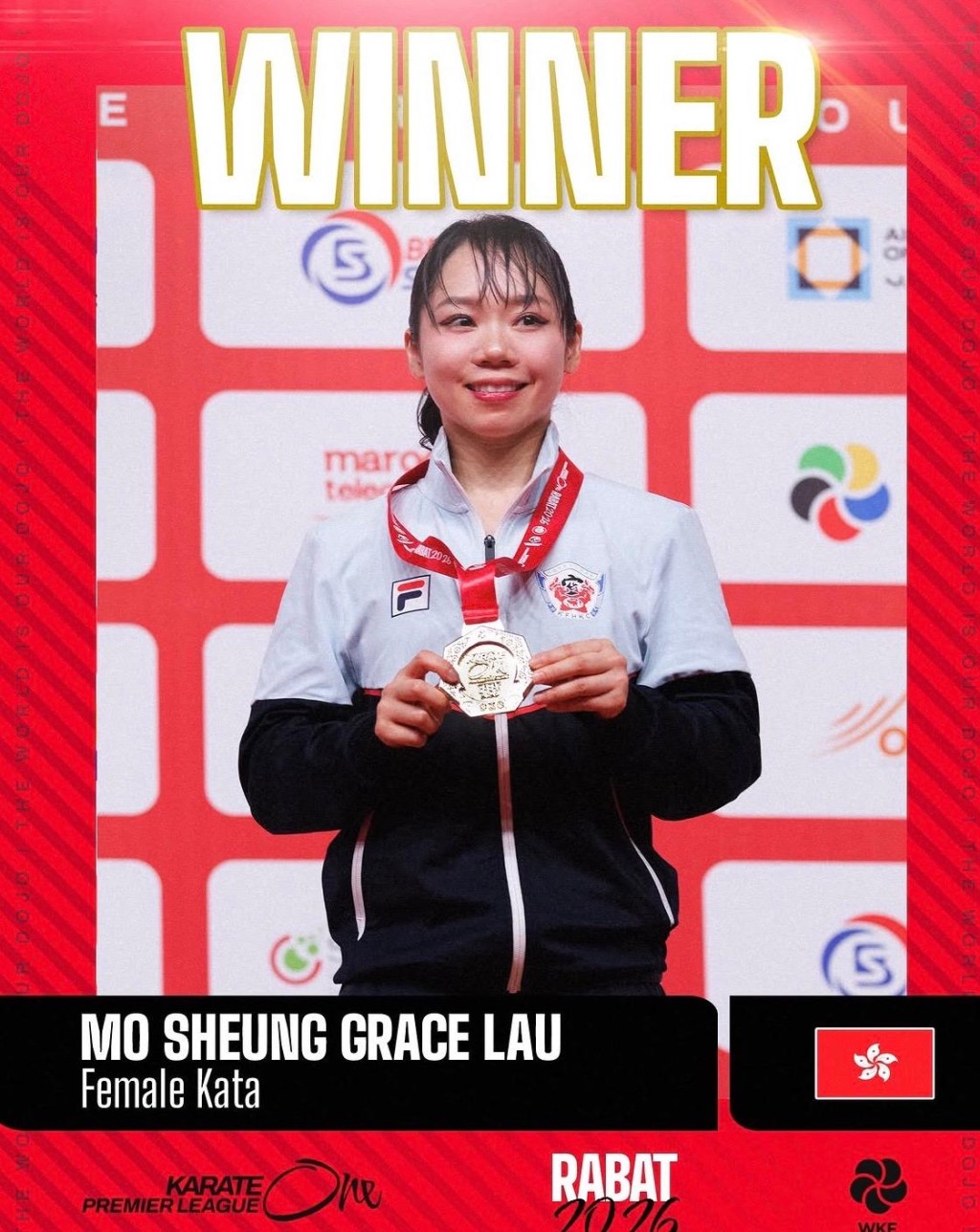 Grace首嚐單季奪取全部4面超聯冠軍。WKF FB圖 Grace首嚐單季奪取全部4面超聯冠軍。WKF FB圖