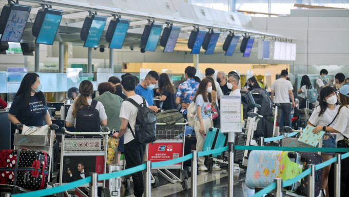 香港国际机场客运十分繁忙。资料图片