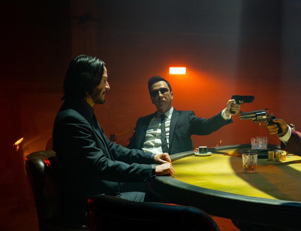 甄子丹於《殺神John Wick 4》中，演失明殺手祈恩（Caine）。
