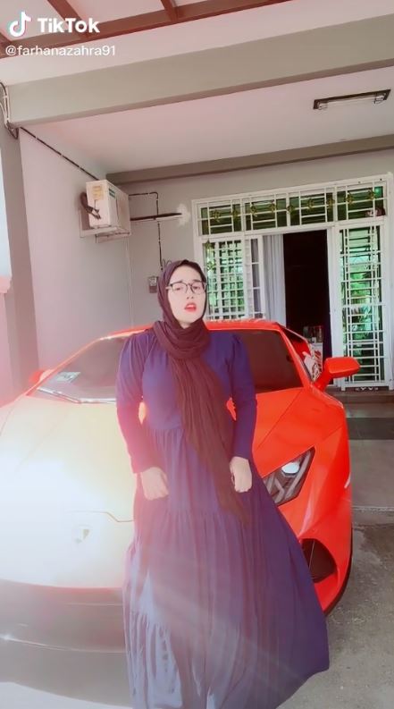 扎赫拉被指浮誇又炫富。TikTok/farhanazahra91 扎赫拉被指浮誇又炫富。TikTok/farhanazahra91