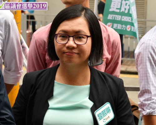 黎熙琳﹕未敢掉以輕心續拉票。資料圖片