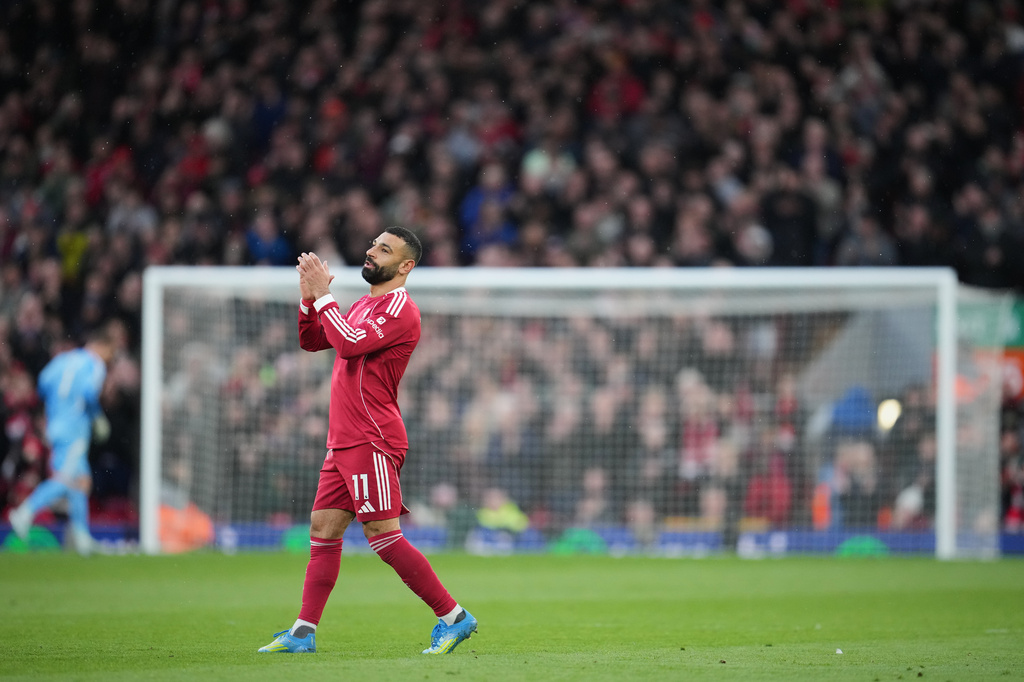 沙拿于40分钟建功，为利物浦射成2：0。美联社