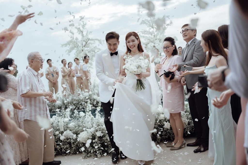 馬國明和湯洛雯上周在泰國蘇梅島舉行婚禮。