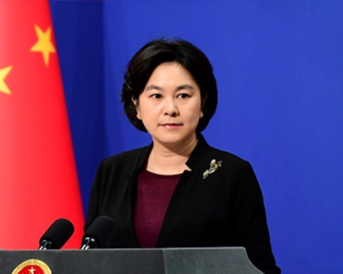 中國外交部發言人華春瑩指會奉陪到底 。網上圖片