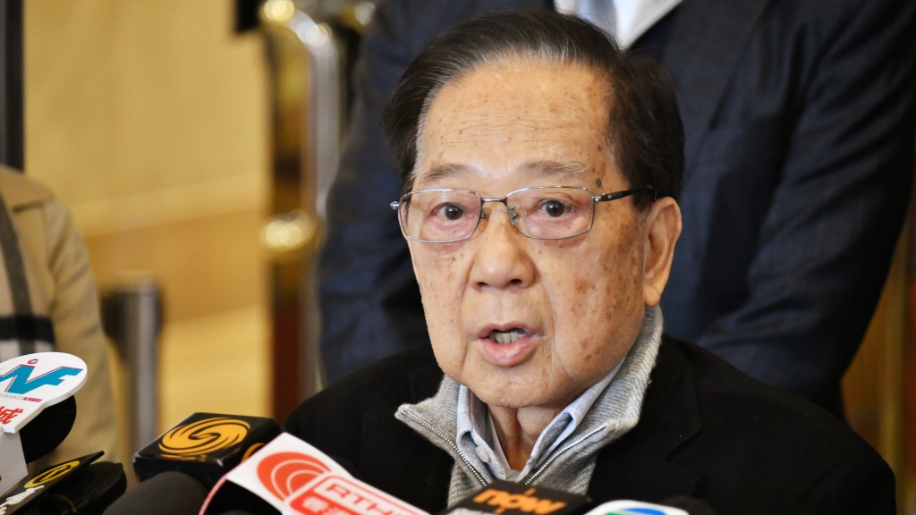 地產建設商會見記者(地產建設商會執委會主席梁志堅)。陳極彰攝