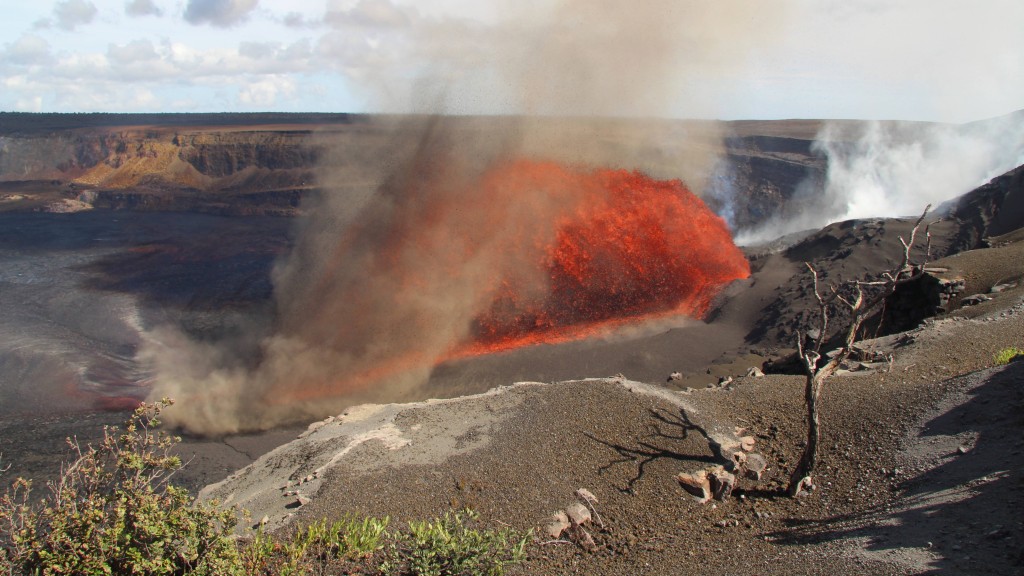 夏威夷幾勞亞火山爆發。 美聯社