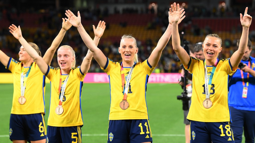 瑞典女足在今場季軍戰是表現較佳的一隊，入球的威脅和質素都較佳。美聯社