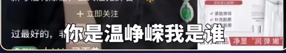 女演员温峥嵘早前亦曾自爆刷到多达3个直播间同时出现“AI温峥嵘”在卖力带货。