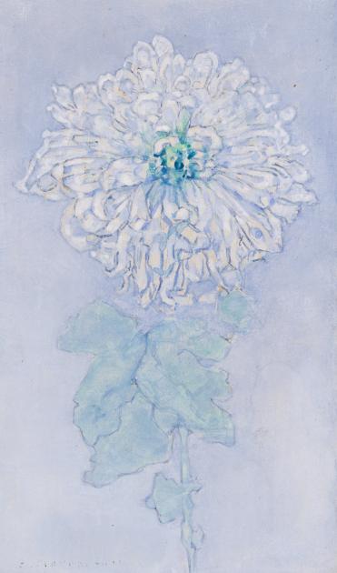 荷兰风格派蒙德里安1908年至1909年作品《Chrysanthemum Study》，现于美国波士顿美术馆展出。