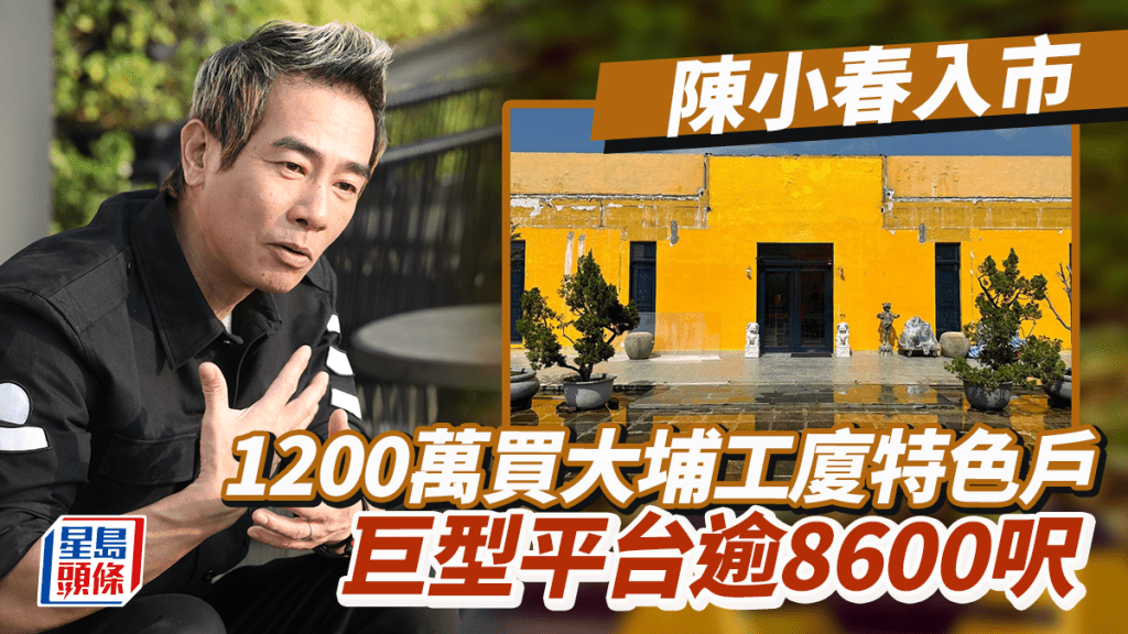 陈小春1200万买大埔工厦特色户 巨型平台逾8600呎  代理料自用｜名人入市