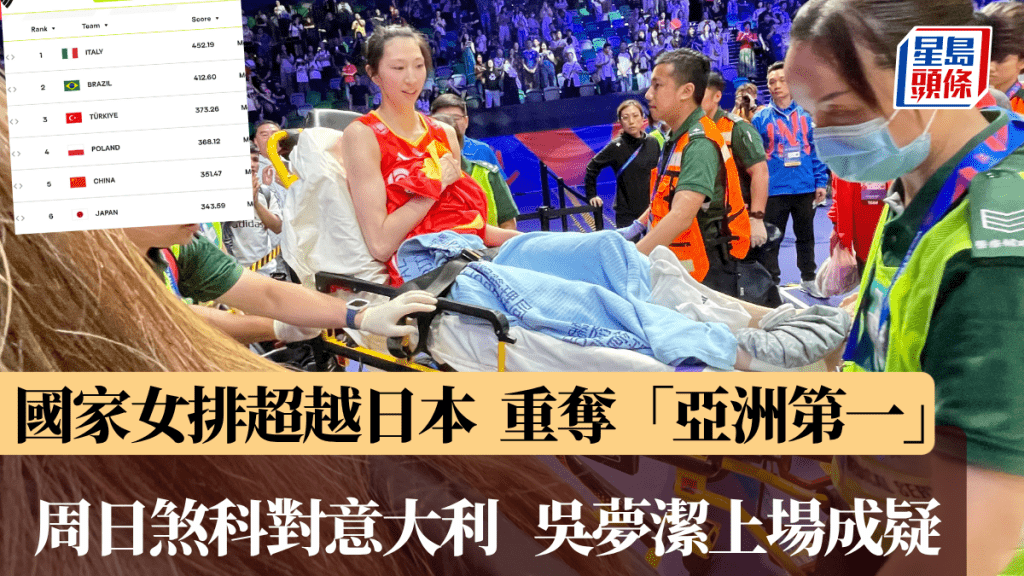 世界女排聯賽香港站|周日晚中意之戰 爭做香港站「第一」