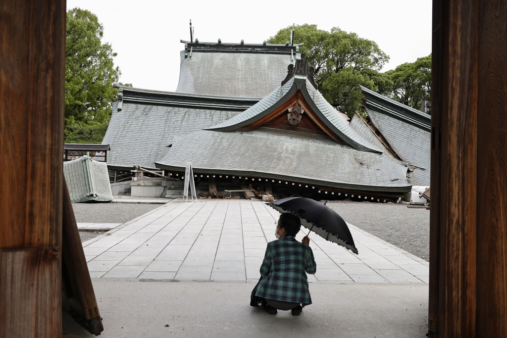 熊本县7.1级地震，造成巨大破坏。美联社