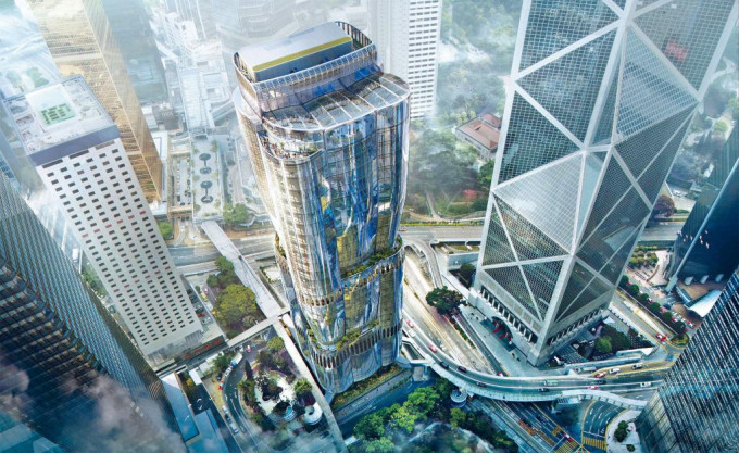 興建中、位於中環的The Henderson，是垂直都市主義的例子之一。