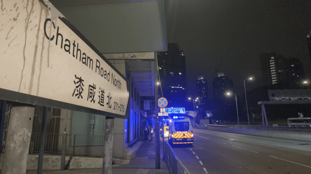 事發於漆咸道北。黎志偉攝 事發於漆咸道北。黎志偉攝