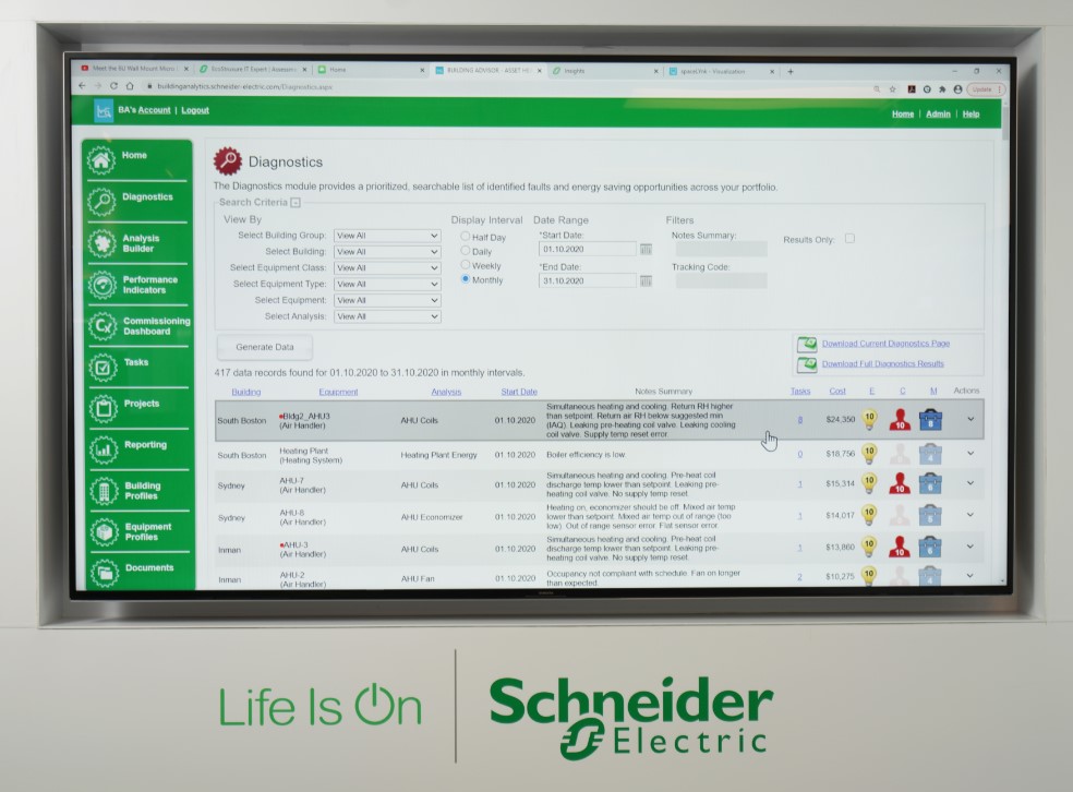 EcoStruxure Workplace Advisor可一覽辦公室空間的人流分析，協助管理層或人力資源管理人員利用物聯網（IoT）裝置取得智能工作空間的數據進行分析。