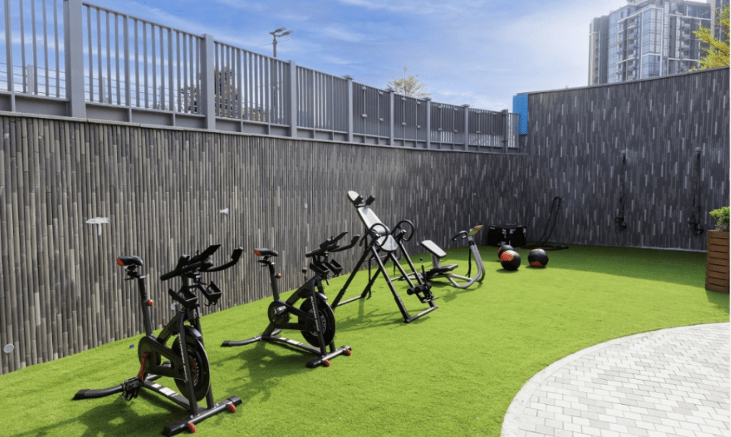 戶外健身設施配備多項力量與體能訓練設施。goparksaisha圖片 戶外健身設施配備多項力量與體能訓練設施。goparksaisha圖片