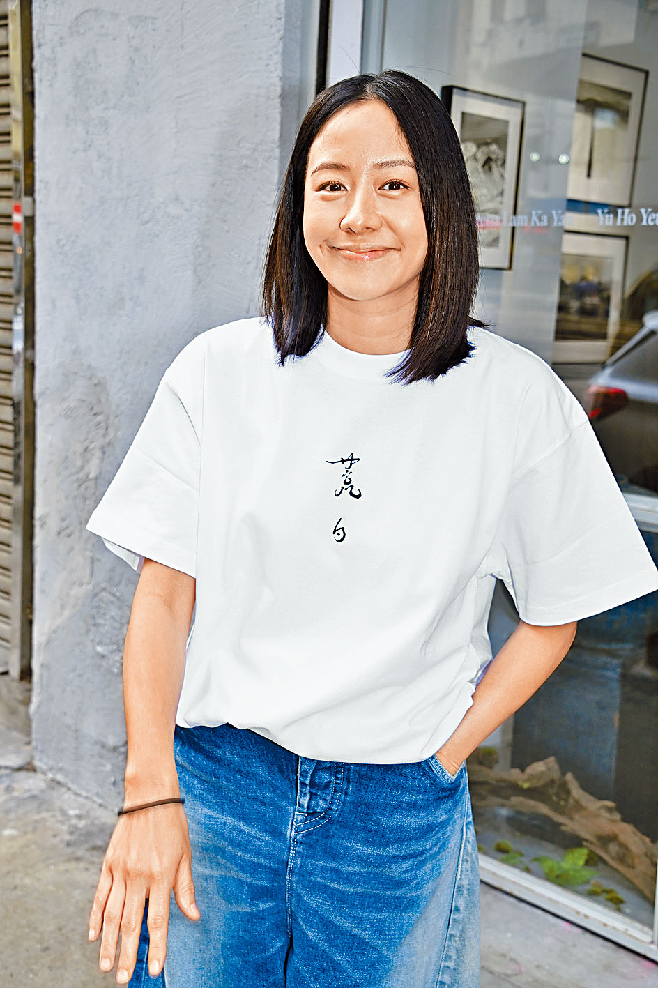 雖然不接受訪問，但林嘉欣笑容滿面任影，表示心情OK。