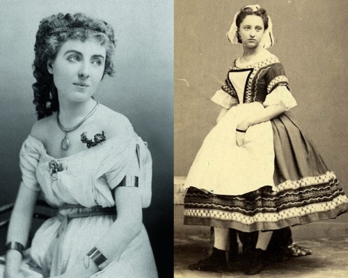 左為來者不拒的瓦爾特絲，右為馬辛，英國前國王愛德華七世亦是其恩客。