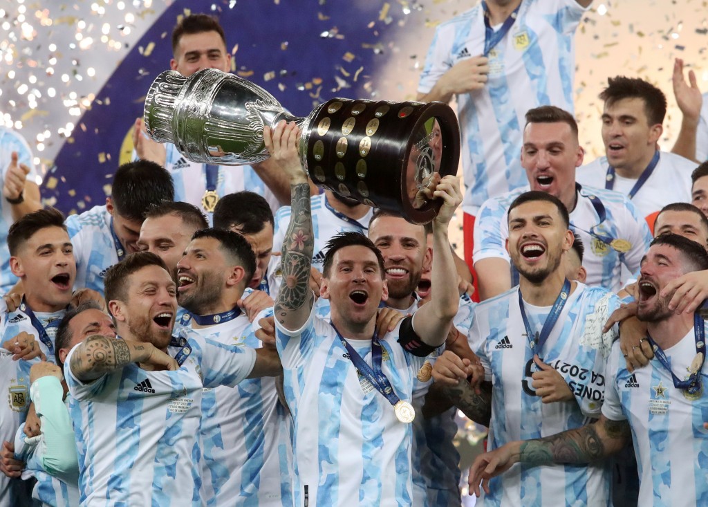 美斯去夏領阿根廷奪美洲國家盃冠軍。Reuters資料圖片