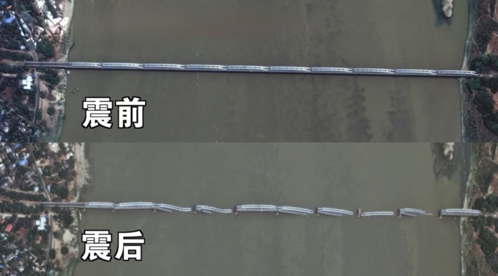 震区前后卫星对比图。新京报