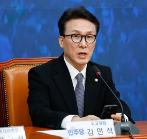 共同民主黨首席最高委員金珉奭。網圖