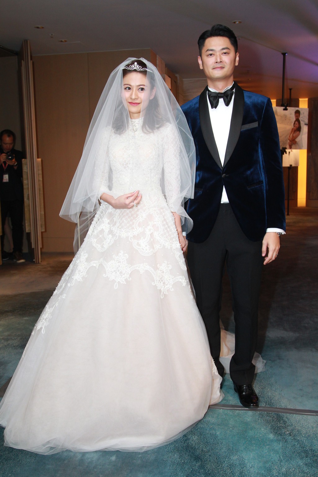 蕭潤邦與江若琳在2018年的平安夜舉行婚禮。
