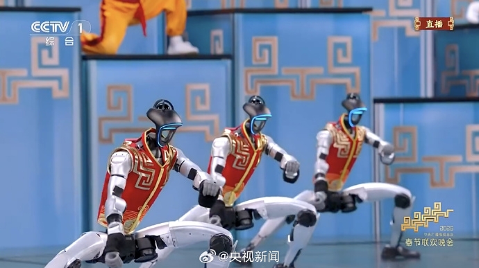 中國機械人去年秧BOT今年武BOT。 央視