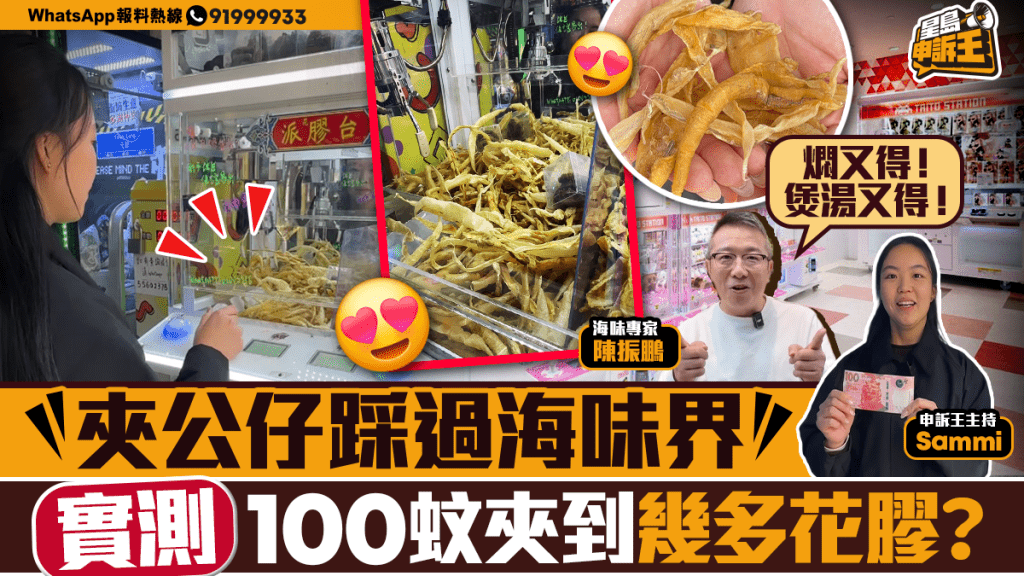 星島申訴王｜元朗夾公仔踩過海味界 實測100元夾到幾多花膠？