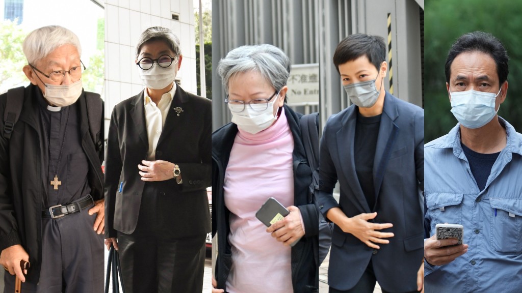 由左至右：陈日君、吴霭仪、何秀兰、何韵诗及许宝强