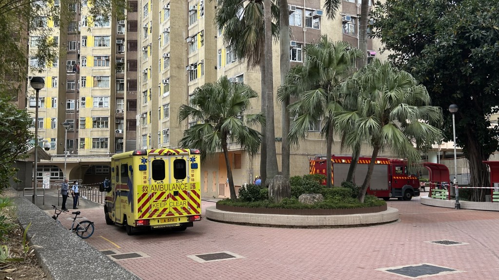 救援人員到場，但墮樓男子已死亡。