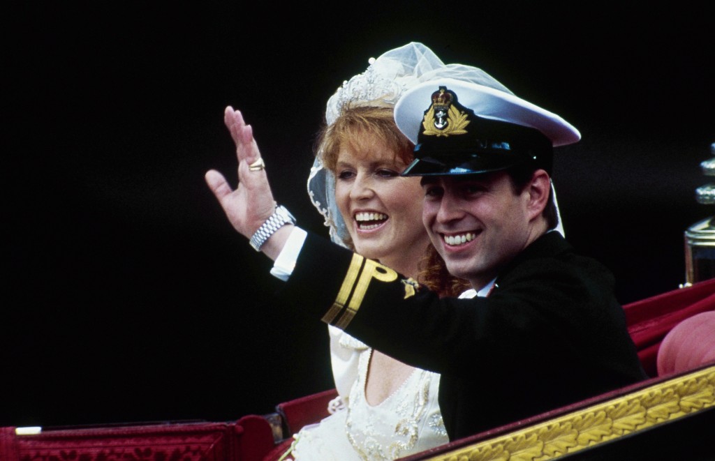 安德魯1986年結婚之時。美聯社