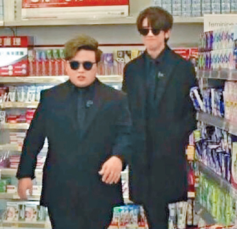 ■姜濤與肥仔以《黑超特警組》造型出場。