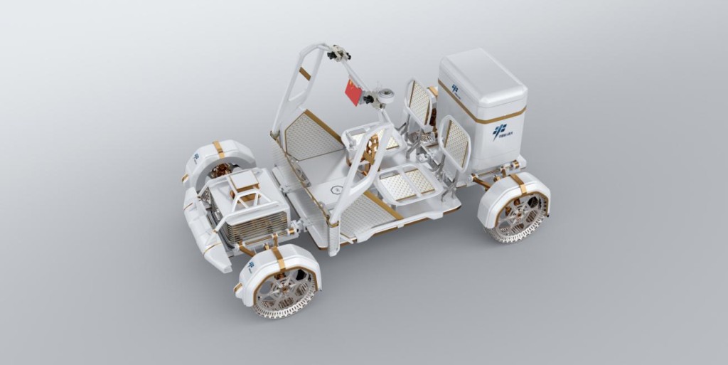 载人月球车方案二效果图。人民网 