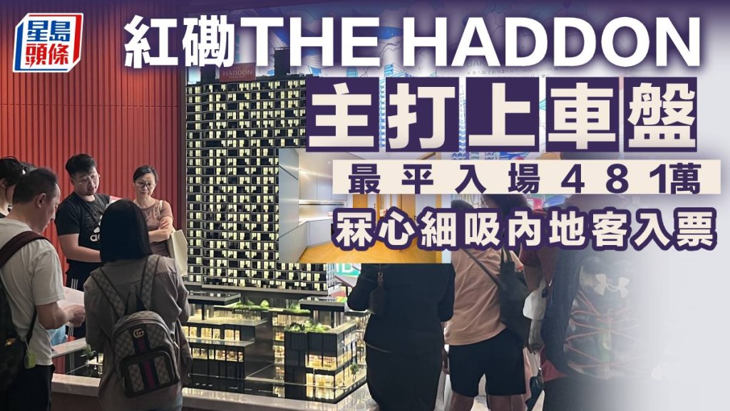 紅磡THE HADDON主打上車盤 最平入場481萬 冧心細吸內地客入票