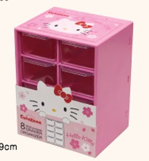 Hello Kitty8格桌上收納盒/原價$69.9、現售$60。