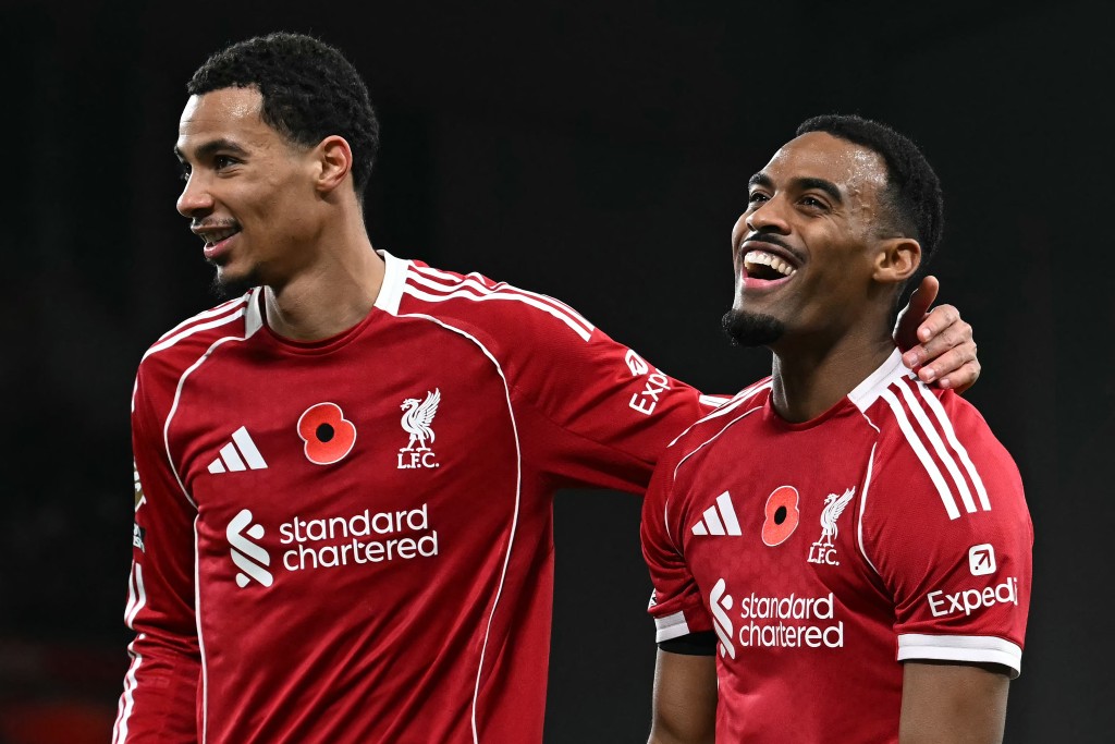 賴恩格雲貝治攻入第2球。法新社 賴恩格雲貝治攻入第2球。法新社