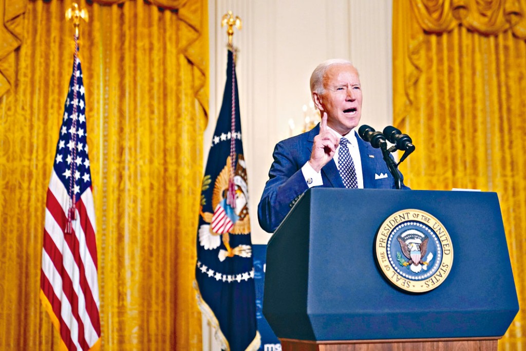 ■拜登以视像形式在慕尼黑安全会议上发言。