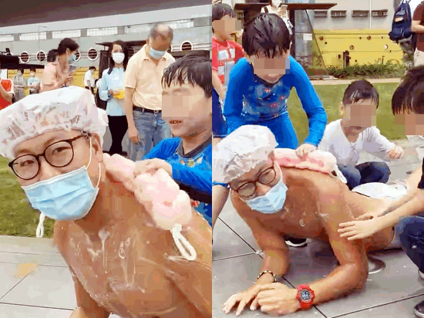 網媒主持露肉洗澡，出位味道更濃。