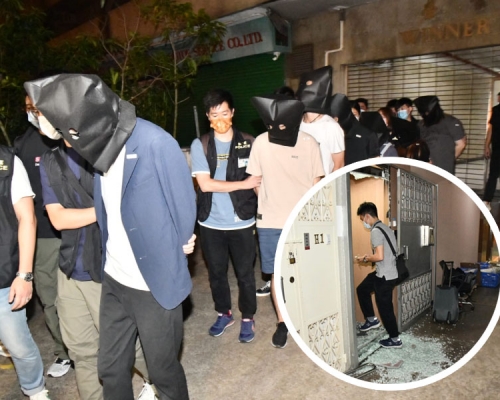 警方拘捕7男女,當中包括主腦。徐裕民攝
